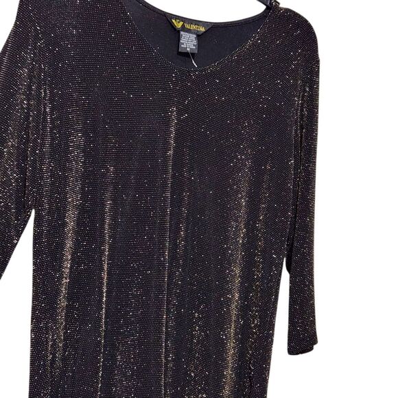 Valentina Top Size Medium Black Sparkly Sheer - Picture 1 of 9